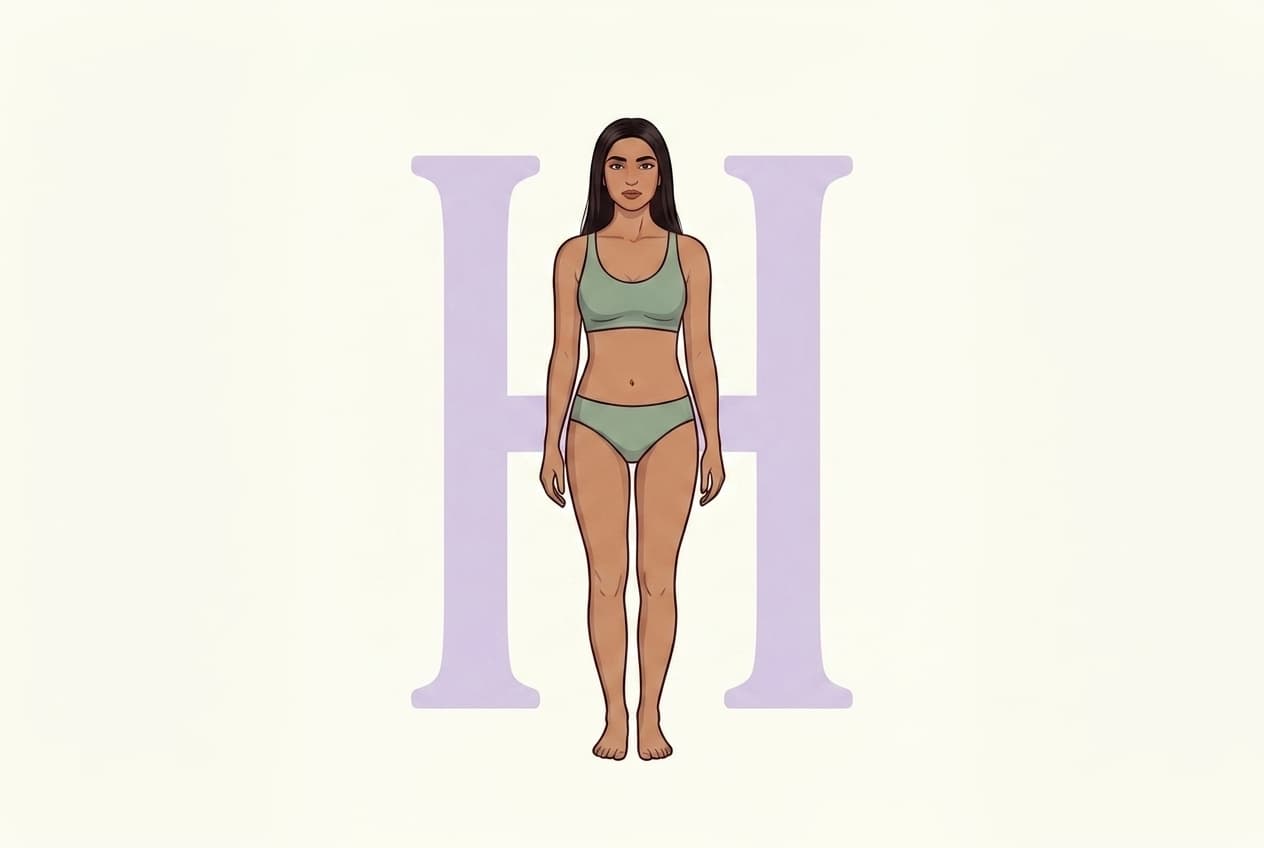 Morphologie en H — épaules, taille et hanches alignées